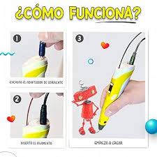 Bolígrafo 3D Italiano con Filamentos Fluorescentes