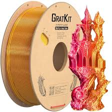 Filamento Doble Color Coextrusión GratKit - PLA Dorado 1kg