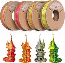 ERYONE Filamento Printer Plateado Amarillo - Alta Calidad para Impresiones 3D